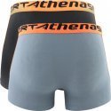 ATHENA Lot de 2 Boxers Garçon Microfibre AIR PERFORMANCE Noir Gris