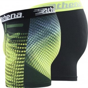 ATHENA Lot de 2 Boxers Garçon Microfibre MICRO PERF Jaune Noir