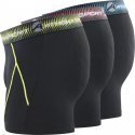 ATHENA Lot de 3 Boxers longs Homme Microfibre TRAINING Noir Noir