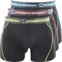 LOT DE 3 Boxer long Sous-vêtements Homme TRAINING Noir et Multicolore