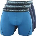 ATHENA Lot de 3 Boxers longs Homme Microfibre TRAINING Marine Bleu