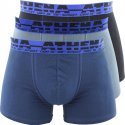 ATHENA Lot de 3 Boxers Homme Coton EASYSPORT Bleu Gris Noir