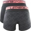 ATHENA Lot de 2 Boxers Homme Microfibre RUNNING Noir Rouge