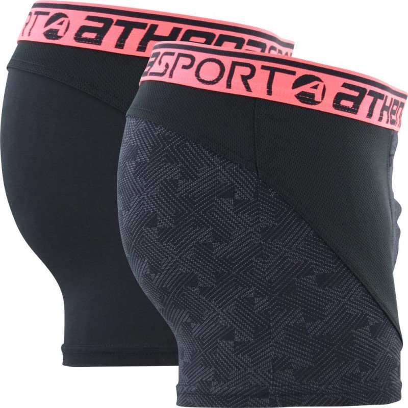 LOT DE 2 Boxer Sous-vêtements Homme RUNNING Noir et Rouge