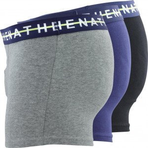 ATHENA 3 Boxers Homme Coton EASY CHIC Indigo Gris chiné Noir