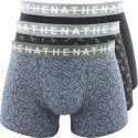 ATHENA Lot de 3 Boxers Homme Coton EASY CHIC Imprimé lettres Imprimé air plane Noir