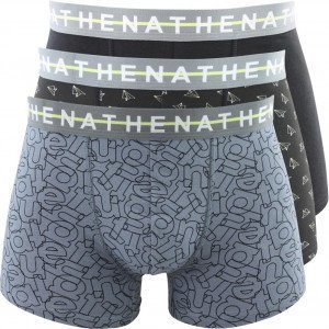 ATHENA 3 Boxers Homme Coton EASY CHIC Imprimé lettres Air plane