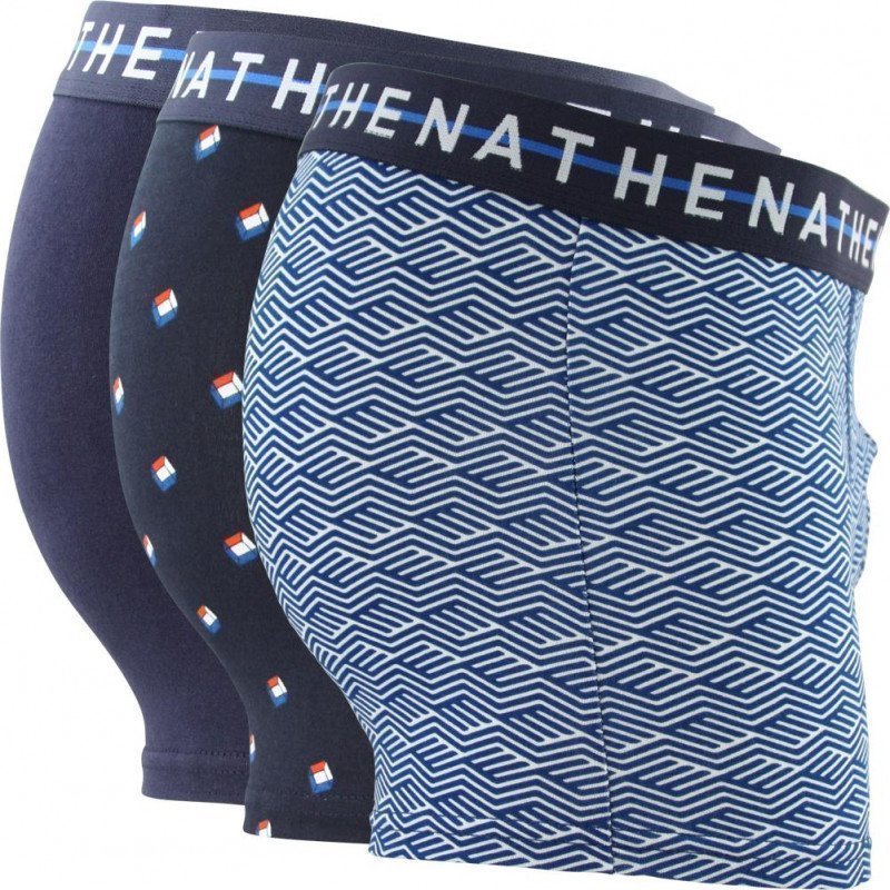 LOT DE 3 Boxer Sous-vêtements Homme EASY CHIC Bleu et Marine