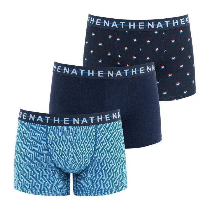 LOT DE 3 Boxer Sous-vêtements Homme EASY CHIC Bleu et Marine