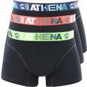 ATHENA Lot de 3 Boxers Homme Coton ENDURANCE3 Noir Noir Noir