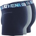 ATHENA Lot de 3 Boxers Homme Coton ENDURANCE3 Marine Gris Marine