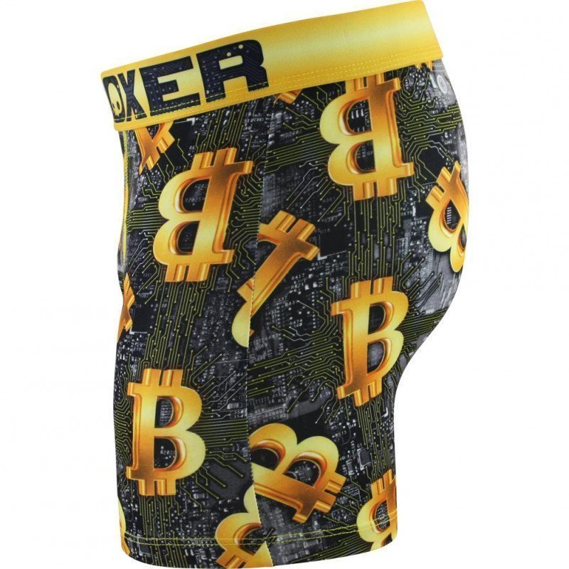 CRAZYBOXER Boxer Homme Microfibre recyclée BM4ASS36 BITC Gris Jaune