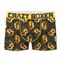 CRAZYBOXER Boxer Homme Microfibre recyclée BM4ASS36 BITC Gris Jaune