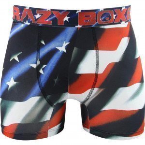 CRAZYBOXER Boxer Homme Microfibre BM4ASS37 FLAG Bleu Rouge