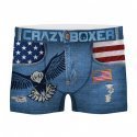 Boxer Homme BM4ASS38 Bleu et Rouge
