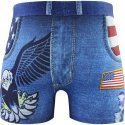 Boxer Homme BM4ASS38 Bleu et Rouge
