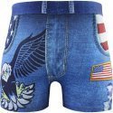 CRAZYBOXER Boxer Homme Microfibre JEAN Bleu