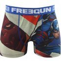 FREEGUN Boxer Homme Microfibre CAP Bleu Rouge