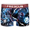 FREEGUN Boxer Homme Microfibre XYZ Bleu Rouge MARVEL