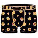 FREEGUN Boxer Homme Microfibre KAK Noir Jaune PREMIUM