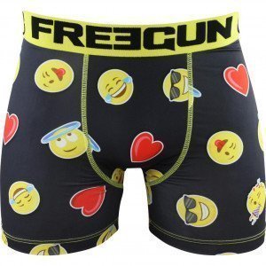 FREEGUN Boxer Homme Microfibre LBZ Noir Jaune PREMIUM