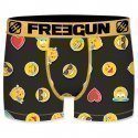 FREEGUN Boxer Homme Microfibre LBZ Noir Jaune PREMIUM