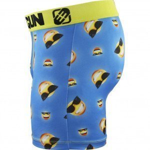 FREEGUN Boxer Homme Microfibre LUN Cyan Jaune PREMIUM