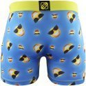 FREEGUN Boxer Homme Microfibre LUN Cyan Jaune PREMIUM