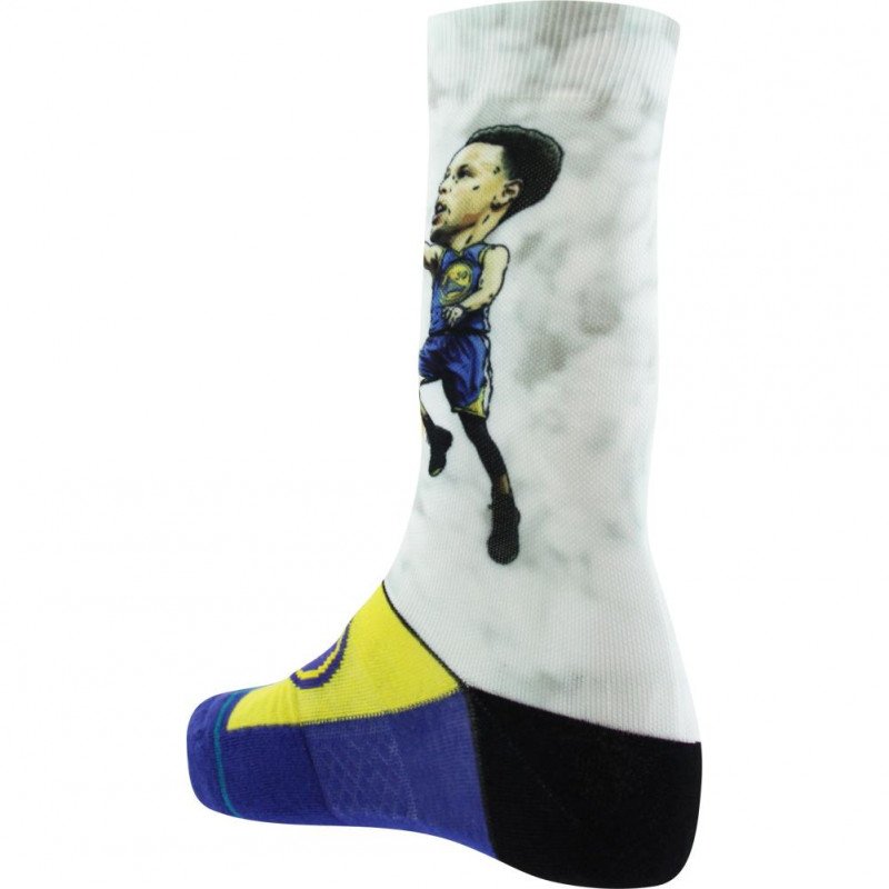 STANCE Chaussettes Homme Microcoton STEPHBIGHEAD Blanc Jaune NBA