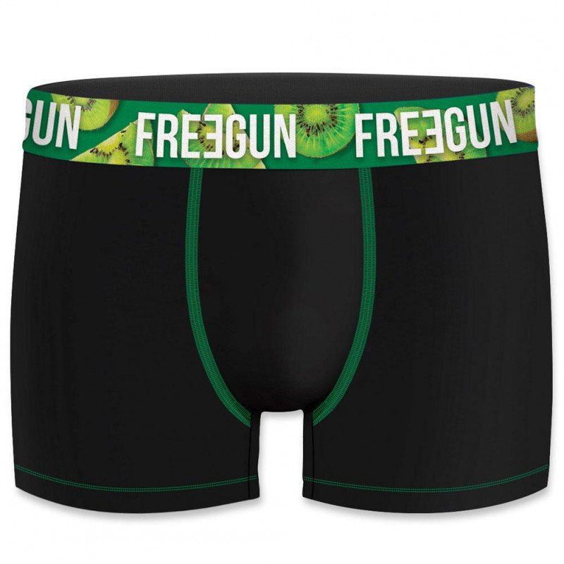 FREEGUN Boxer Homme Coton bio CEINTASS1 CEKIWI Noir Vert