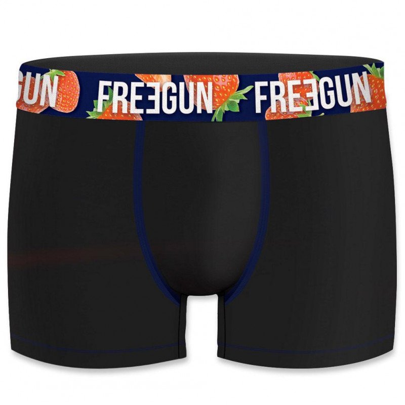 FREEGUN Boxer Homme Coton bio CEINTASS1 CEFRAISE Noir Rouge