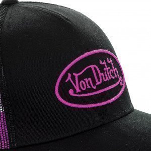 VON DUTCH Casquette Femme Microfibre NEO Noir Rose
