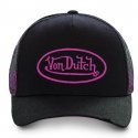 VON DUTCH Casquette Femme Microfibre NEO Noir Rose