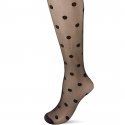 DIM Collant Femme STYLE FANTAISIE Big Dots Noir 19D