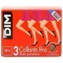 DIM Lot de 3 Collants Femme semi-opaque TRIO Noir 20D