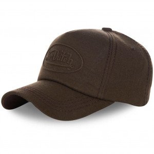 VON DUTCH Casquette Homme Coton RELIEF3 Chocolat