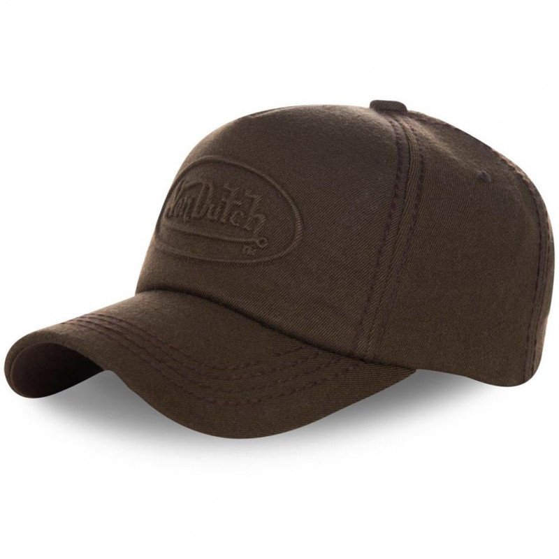 VON DUTCH Casquette Homme Coton RELIEF3 Chocolat