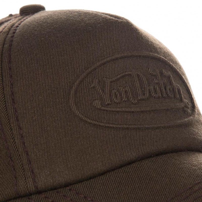 VON DUTCH Casquette Homme Coton RELIEF3 Chocolat