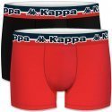LOT DE 2 Boxer Sous-vêtements Homme BCX2TRIAS2 Noir et Rouge