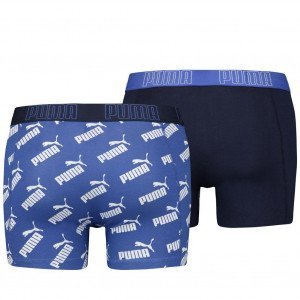 PUMA Lot de 2 Boxers Homme Coton LOGOAOP Bleu