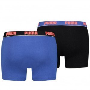 PUMA Lot de 2 Boxers Homme Coton BASIC1 Noir Bleu