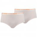 PUMA Lot de 2 Boxers Femme Coton ICONIC Light Pink Blanc
