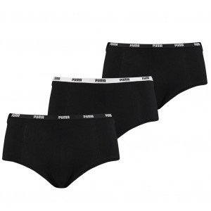 PUMA Lot de 3 Boxers Femme Coton PACKX3 Noir