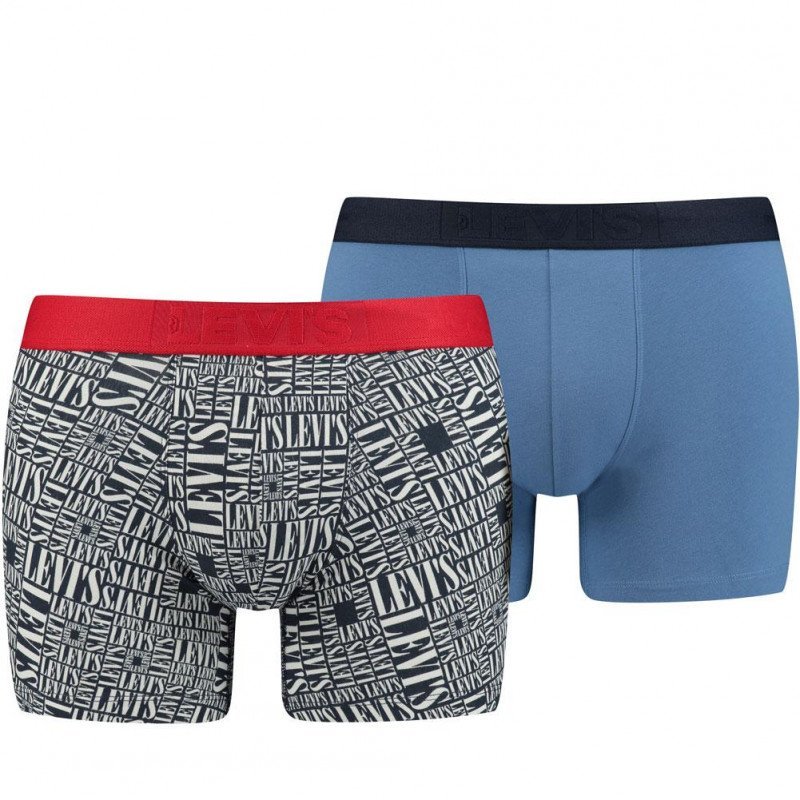 LEVI'S Lot de 2 Boxers Homme Coton TALLLOGO Marine