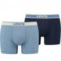 LEVI'S Lot de 2 Boxers Homme Coton VINTAGE HEATHER Bleu
