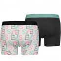 LEVI'S Lot de 2 Boxers Homme Coton LOGOAOP Pink