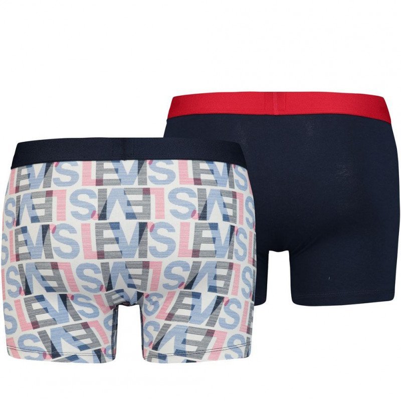 LEVI'S Lot de 2 Boxers Homme Coton LOGOAOP Bleu