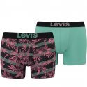 LOT DE 2 Boxer Sous-vêtements Homme HELLOHAWAII Noir et Menthe