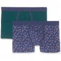 LOT DE 2 Boxer Sous-vêtements Homme MIXANDFANCY Vert et Bleu
