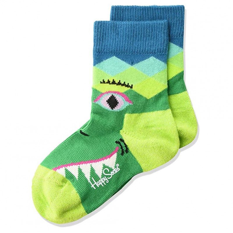 HAPPY SOCKS Chaussettes Enfant Coton bio CRAZYCROCODILE Vert